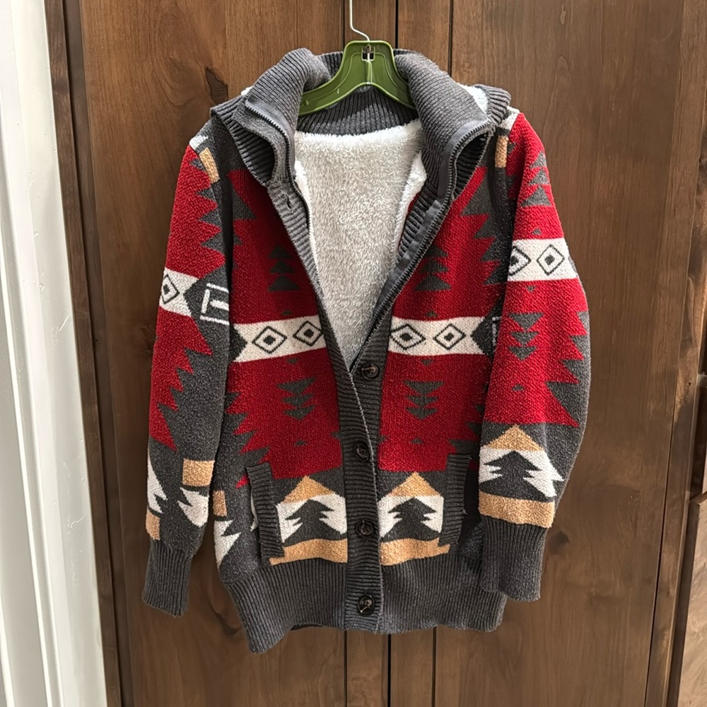 Sweater hoodie jacket, fully lined, size small women’s